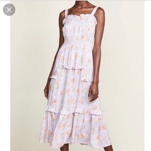 NWT Rebecca Taylor Silk, Floral Tiered Maxi Dress